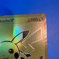 Pokemon TCG Pikachu V Gold 25th Anniversary Promo SWSH145 English Holo Single Ja - Image 2