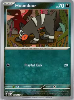 Pokemon TCG 062/131 Houndour Pokeball Pattern Prismatic Evolutions - Image 1