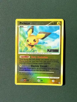 Pokemon Pichu 45/100 Platinum Stamped Reverse Holo Uncommon Stormfront LP - Image 2