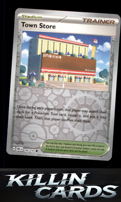 Reverse Holofoil Town Store 196/197 Pokemon Common SV03: Obsidian Flames Card NM - Image 1
