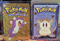 Ratatta 019 Raticate 020 Pokemon Vending Prism Holo Sticker Card - Image 1