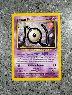 Pokemon TCG Cards Unown N 50/75 Neo Discovery Uncommon - Image 1