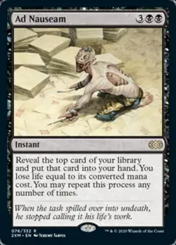 Ad Nauseam - Damaged / Poor MTG Double Masters - Image 1