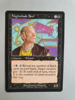 Nightshade Seer, MTG Urza's Destiny (1999) Uncommon Black Creature VNM - Image 1