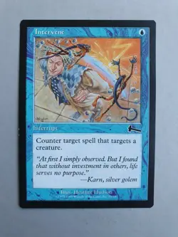 Intervene, MTG Urza's Legacy (1999) Common Blue Instant NM - Image 1