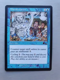 Miscalculation, MTG Urza's Legacy (1999) Common Blue Instant NM - Image 1