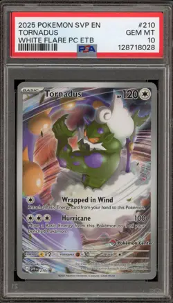 Pokemon Tornadus White Flare P.M. Center ETB Promo SVP EN 210 PSA 10 Gem Mint - Image 1