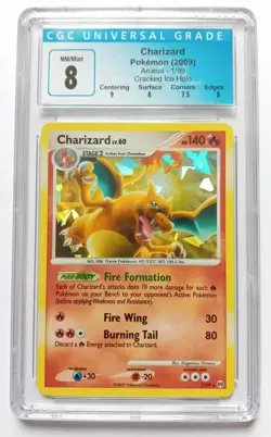 Charizard 2009 Pokemon Arceus 1/99 Cracked Ice Holo CGC 8 - Image 1