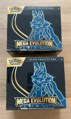 Pokemon TCG MEGA EVOLUTION LUCARIO Elite Trainer Box ETB - Sealed LOT OF 2 - Image 1
