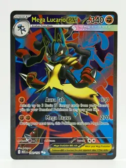 2025 NM Pokemon Mega Lucario ex UR 160/132 Me01: Mega Evolution Ultra Rare Holo - Image 1