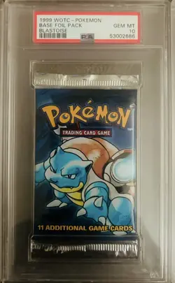 1999 WOTC Pokemon TCG Base Set Booster Pack Gem Mint PSA 10 - Image 1