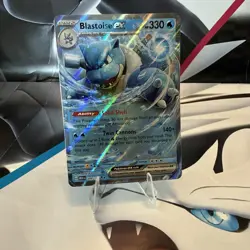 Pokemon TCG Blastoise EX Double Rare Holo Card 009/165 Scarlet & Violet 151 - Image 1