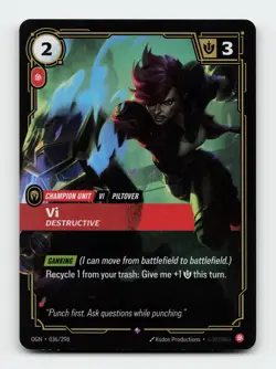 Vi (Destructive) 036/298 Foil Riftbound Origins League of legends Card - Image 1