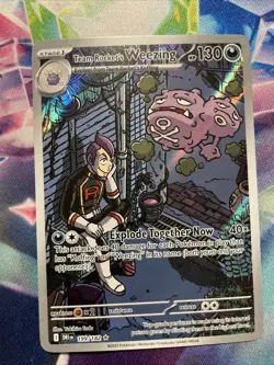Team Rocket's Weezing Illustration Rare SV10: Destined Rivals 199/182 Pokemon - Image 1