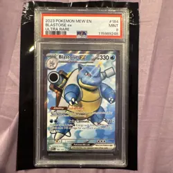 2023 Pokemon SV Mew 151 Blastoise ex Holo Ultra Rare 184/165 PSA 9 Mint - Image 1