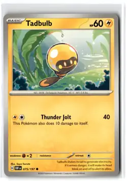2023 Scarlet & Violet Series - Obsidian Flames Tadbulb #75 Common - Image 1