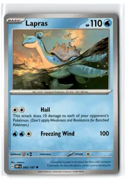 2023 Scarlet & Violet Series - Obsidian Flames Lapras #45 Uncommon - Image 1