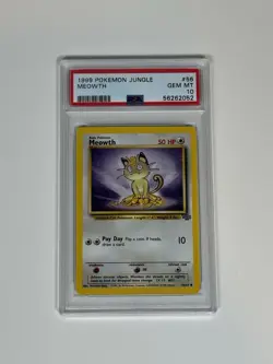 PSA 10 Gem Mint Meowth #56 Unlimited Pokemon 1999 Jungle Set - Image 1