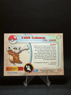 Topps Pokemon Cubone #104 2000 TV Animation Edition Non Holo Blue Logo LP - Image 2