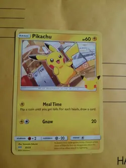Pokemon TCG Pikachu 25/25 Regular 25th Anniversary McDonald’s Promo NM - Image 1