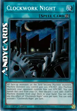 CLOCKWORK NIGHT • (Notte A Orologeria) • Segreta • RA03 EN071 • 1Ed • Yugioh! - Image 1