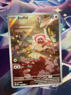 Stufful IR 154/132 Mega Evolution Pokemon Card TCG NM Full Art Holo Free Ship - Image 1