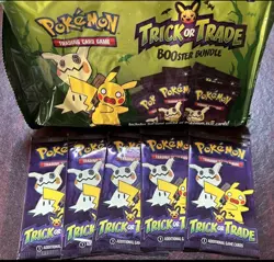 5 Pack Pokemon TCG Trick or Trade Booster Packs 2023 Halloween Card Lot Bundle - Image 1