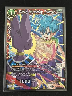 Dragon Ball Super Card Game Bulma, Unyielding Courage SR Foil Card BT8-012 - Image 1