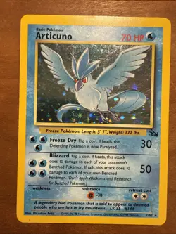 Pokemon TCG Articuno Fossil Holo Unlimited Rare Card 2/62 - Image 2