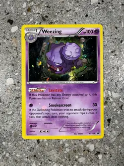 Pokemon TCG Cards Weezing XY163 Black Star Promo Holo BLEED Misprint NM - Image 1