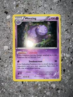 Pokemon TCG Cards Weezing XY163 Black Star Promo Holo BLEED Misprint NM - Image 3