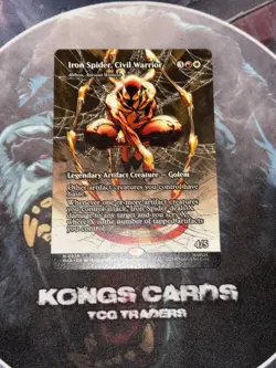 MTG Iron Spider, Civil Warrior 0039 (Borderless) NON FOIL Spider Man MYTHIC - Image 1