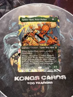 MTG Spider-Ham, Peter Porker 0201 (Borderless) NON FOIL Rare - Image 1