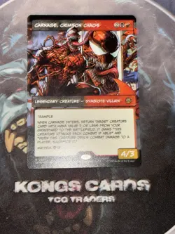 MTG Marvel Spider-Man - Carnage, Crimson Chaos - SPM R0227 Showcase Borderless - Image 1
