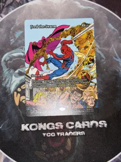 MTG Feed The Swarm 0016 (Borderless) NON FOIL Spider Man MYTHIC - Image 1
