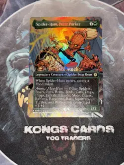 MTG Spider-Ham, Peter Porker 0201 FOIL (Borderless) Rare - Image 1