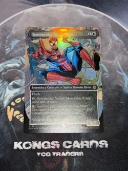 MTG Spectacular Spider-Man 0014 FOIL Borderless Rare - Image 1