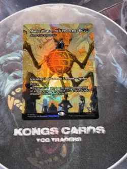FOIL MTG Master Weaver, Web Protector (0032) Borderless Showcase MAR NM/MT - Image 1