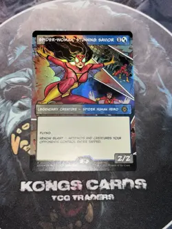 MTG Spider-Woman, Stunning Savior 0230 FOIL Borderless Rare - Image 1