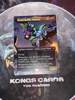 MTG Green Goblin, Nemesis 0023 NON FOIL Borderless Rare - Image 1