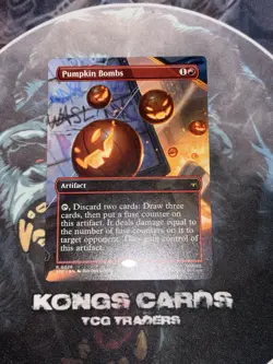 MTG Pumpkin Bombs 0026 NON FOIL Borderless Rare - Image 1
