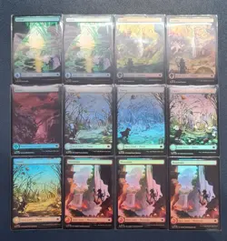 MTG Bloomburrow - 12 x Full Art Foil Land - MOM - NM+ Condition - Image 1