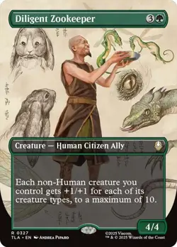 ** Diligent Zookeeper Borderless ** [NM] MTG Avatar The Last Airbender Ally Lord - Image 1