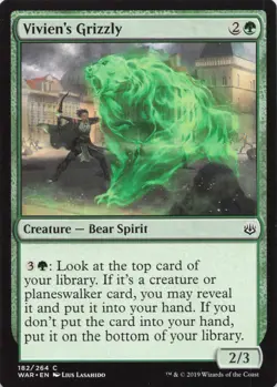 Vivien's Grizzly C War of the Spark # 182 NM Normal - Image 1