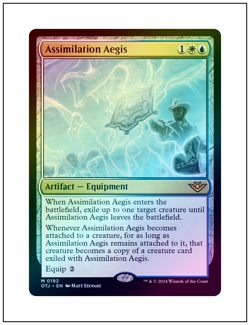 1x Assimilation Aegis, Foil, Outlaws of Thunder Junction, Magic MTG NM - Image 1