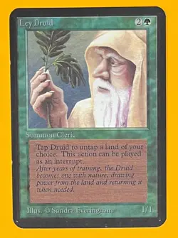MTG LEY DRUID Alpha (OldManMTG 011-987) - Image 1