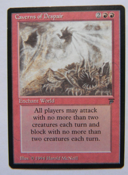 CAVERNS OF DESPAIR : LEGENDS : MTG : 1994 : FINE/VERY FINE : SEE PHOTO'S - Image 1