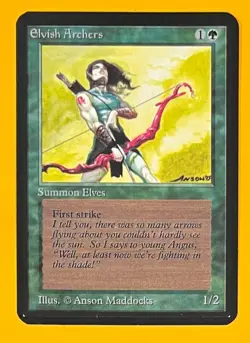 MTG ELVISH ARCHERS Alpha (OldManMTG 012-278) - Image 1