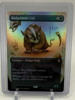 Badgermole Cub Extended Art Foil Avatar The Last Airbender MTG Pack Fresh - Image 1