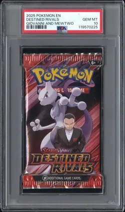 PSA 10 - Destined Rivals (Giovanni and Mewtwo Art) SV Foil Pack - Pokemon - Image 1